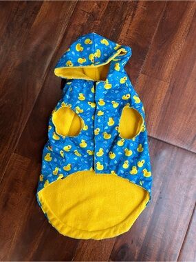 Blue & Yellow Duck Print Dog Hoodie